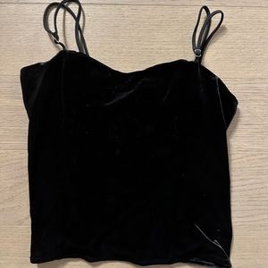 Mixology black velvet tank top